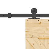 Sliding Door NARVIK 85 x 210 cm (152.5 cm) Natural and Black