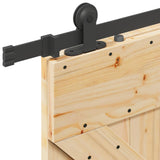 Sliding Door NARVIK 80 x 210 cm (152.5 cm) Natural and Black