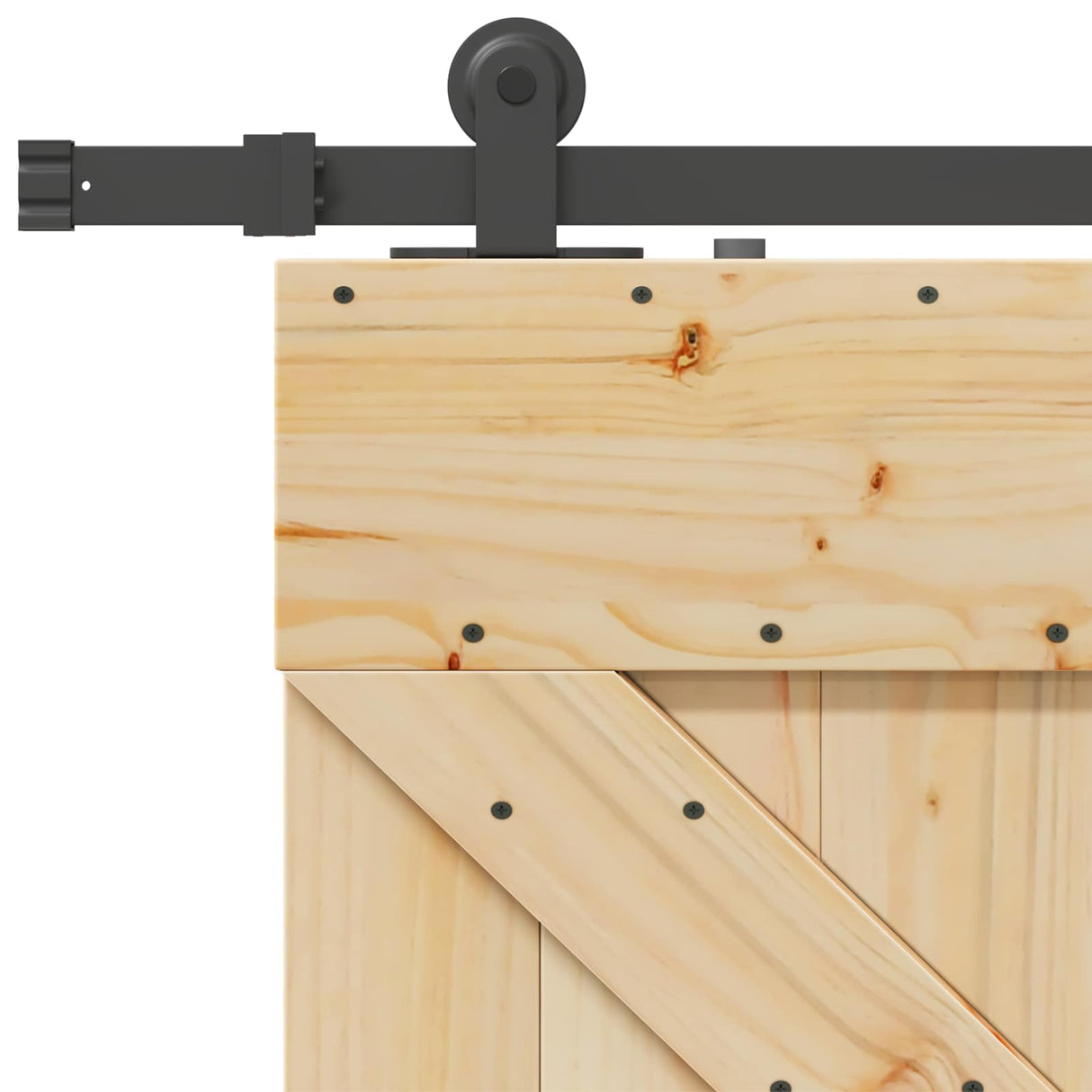 Sliding Door NARVIK 80 x 210 cm (152.5 cm) Natural and Black