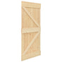 Sliding Door NARVIK Natural and Black 100 x 210 cm (213.5 cm)