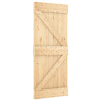 Sliding Door NARVIK Natural and Black 85 x 210 cm (152.5 cm)