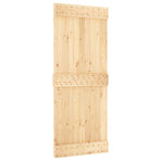 Sliding Door NARVIK Natural and Black 85 x 210 cm (152.5 cm)