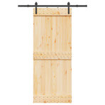 Sliding Door NARVIK Natural and Black 85 x 210 cm (152.5 cm)