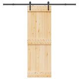 Sliding Door NARVIK Natural and Black 70 x 210 cm (213.5 cm)