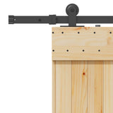 Sliding Door NARVIK 80 x 210 cm (213.5 cm) Natural and Black