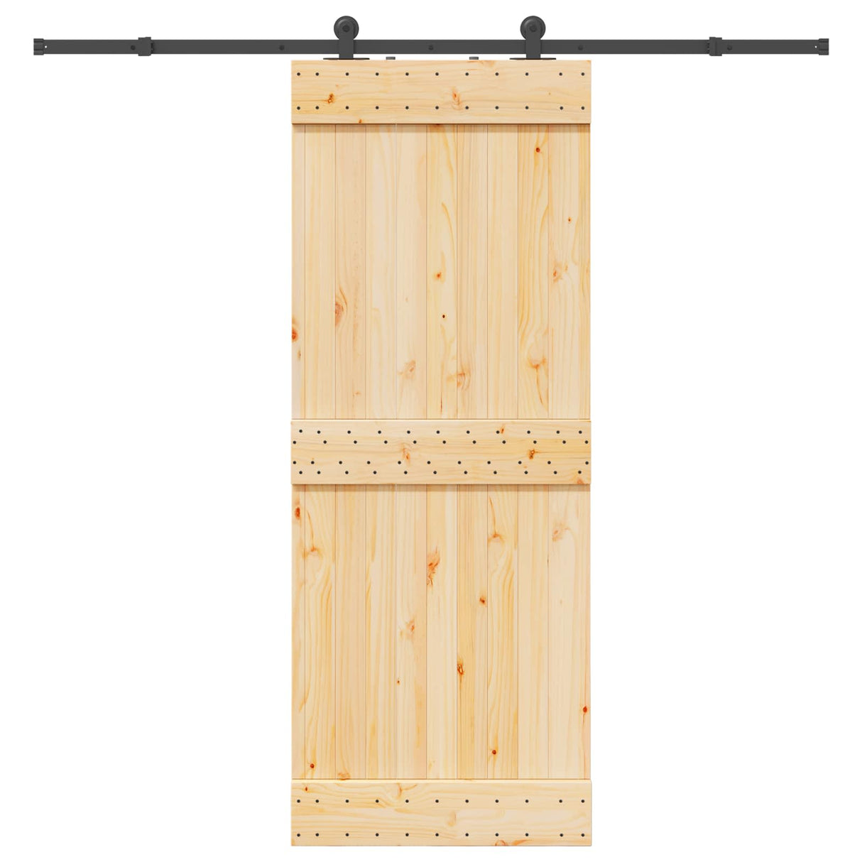 Sliding Door NARVIK 80 x 210 cm (213.5 cm) Natural and Black