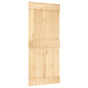 Sliding Door NARVIK Natural and Black 90 x 210 cm (213.5 cm)