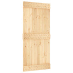 Sliding Door NARVIK Natural and Black 95 x 210 cm (213.5 cm)
