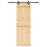 Sliding Door NARVIK Natural and Black 70 x 210 cm (152.5 cm)