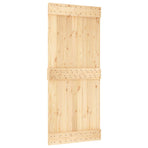 Sliding Door NARVIK Natural and Black 90 x 210 cm (213.5 cm)