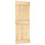 Sliding Door NARVIK Natural and Black 80 x 210 cm (152.5 cm)