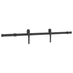 Sliding Door NARVIK Natural and Black 80 x 210 cm (152.5 cm)