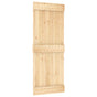 Sliding Door NARVIK Natural and Black 80 x 210 cm (213.5 cm)