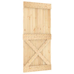 Sliding Door NARVIK 95 x 210 cm (213.5 cm) Natural and Black