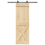 Sliding Door NARVIK Natural and Black 70 x 210 cm (152.5 cm)