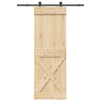 Sliding Door NARVIK Natural and Black 80 x 210 cm (152.5 cm)