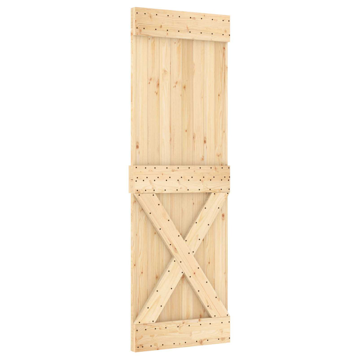 Sliding Door NARVIK Natural and Black 70 x 210 cm (213.5 cm)