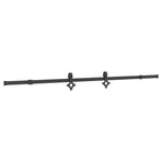 Sliding Door NARVIK Natural and Black 95 x 210 cm (213.5 cm)