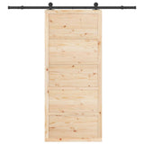 Sliding Door Natural 80 x 208 cm Solid Pine Wood