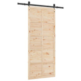 Sliding Door Natural 80 x 208 cm Solid Pine Wood