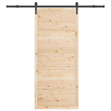 Sliding Door Natural 100 x 208 cm Solid Pine Wood