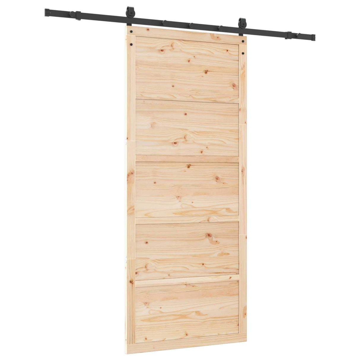 Sliding Door Natural 80 x 208 cm Solid Pine Wood