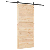 Sliding Door Natural 80 x 208 cm Solid Pine Wood