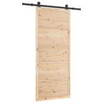 Sliding Door Natural 80 x 208 cm Solid Pine Wood
