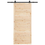 Sliding Door Natural 80 x 208 cm Solid Pine Wood