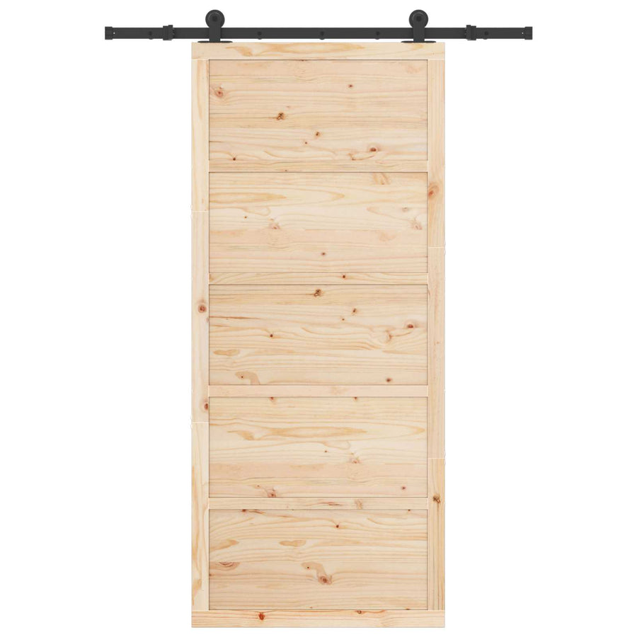 Sliding Door Natural 80 x 208 cm Solid Pine Wood