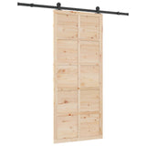 Sliding Door Natural 100 x 208 cm Solid Pine Wood