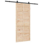 Sliding Door 80 x 208 cm Solid Pine Wood Natural