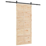 Sliding Door Natural 100 x 208 cm Solid Pine Wood