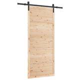 Sliding Door Natural 80 x 208 cm Solid Pine Wood