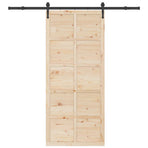 Sliding Door Natural 80 x 208 cm Solid Pine Wood