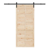 Sliding Door Natural 80 x 208 cm Solid Pine Wood
