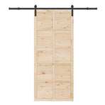 Sliding Door Natural 80 x 208 cm Solid Pine Wood