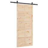 Sliding Door Natural 80 x 208 cm Solid Pine Wood