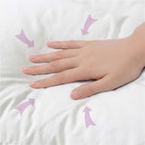 Cushion with Pillow HEERLEN 2 pcs Light Grey Fabric