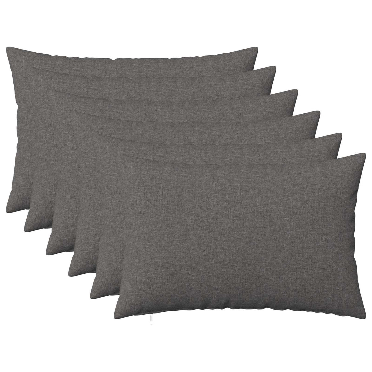 Cushion with Pillow HEERLEN 6 pcs Light Grey Fabric