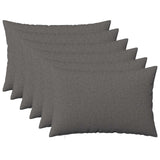 Cushion with Pillow HEERLEN 6 pcs Light Grey Fabric