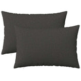 Cushion with Pillow HEERLEN 2 pcs Dark Grey Fabric