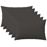 Cushion with Pillow HEERLEN 6 pcs Dark Grey Fabric