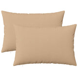 Cushion with Pillow HEERLEN 2 pcs Cream Fabric