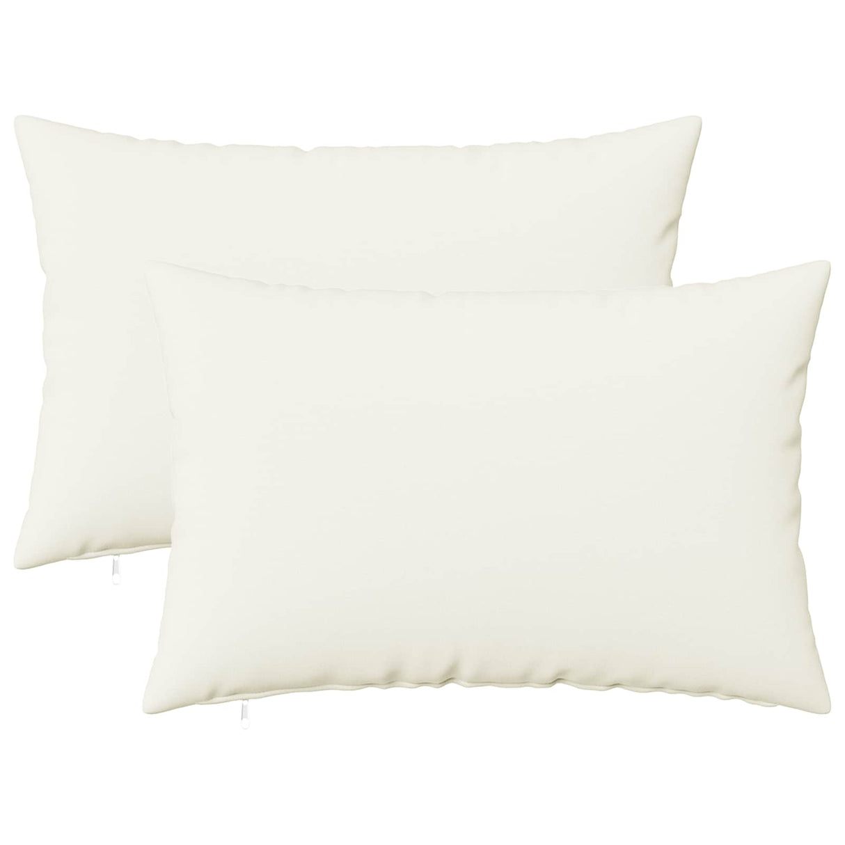 Cushion with Pillow HEERLEN 2 pcs White Fabric