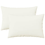 Cushion with Pillow HEERLEN 2 pcs White Fabric