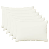 Cushion with Pillow HEERLEN 6 pcs White Fabric