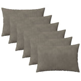 Cushion with Pillow HEERLEN 6 pcs Light Grey Velvet