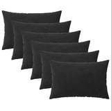 Cushion with Pillow HEERLEN 6 pcs Black Velvet