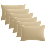 Cushion with Pillow HEERLEN 6 pcs Beige Polyester - Front View